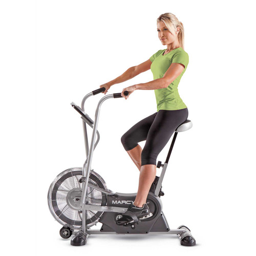 The Marcy AIR-1 Deluxe Fan Bike in use by Model