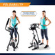 The Marcy Foldable Exercise Bike with High Back Seat NS-653 folds to save space