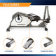 The Marcy NS-40501E Elliptical Trainer is equipped with level adjusters, non-slip pedals, and transportation wheels 