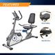 The Recumbent Bike NS-40502R by Marcy has an easily adjustable seat for people of all sizes