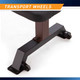 The SteelBody Flat Bench STB-10101 includes wheels for easy transportation