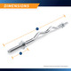 Threaded Standard Curl Bar  Marcy TCB-48R - Infographic - Dimensions