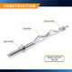 Threaded Standard Curl Bar  Marcy TCB-48R - Infographic - Sturdy Construction